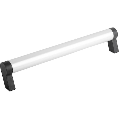 Kipp Tubular Handle Oblique A=400, L=415, H=60, Aluminum Anodized, Comp:Polyamide Comp:Black, D=M06 K0212.2400061
